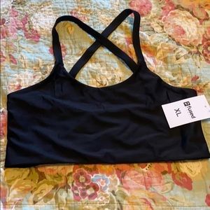 Fused Hawaii XL Black Lava Ho’okena bikini top NWT